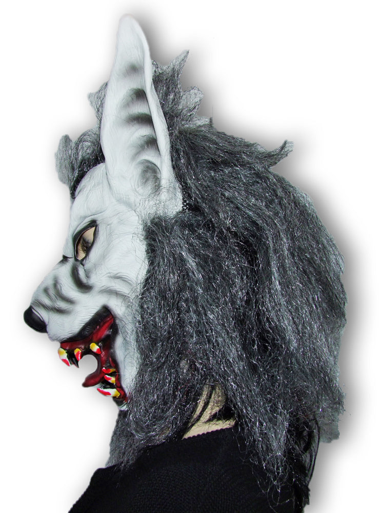 das-kost-mland-grauer-werwolf-maske-latex-mit-fell image 2