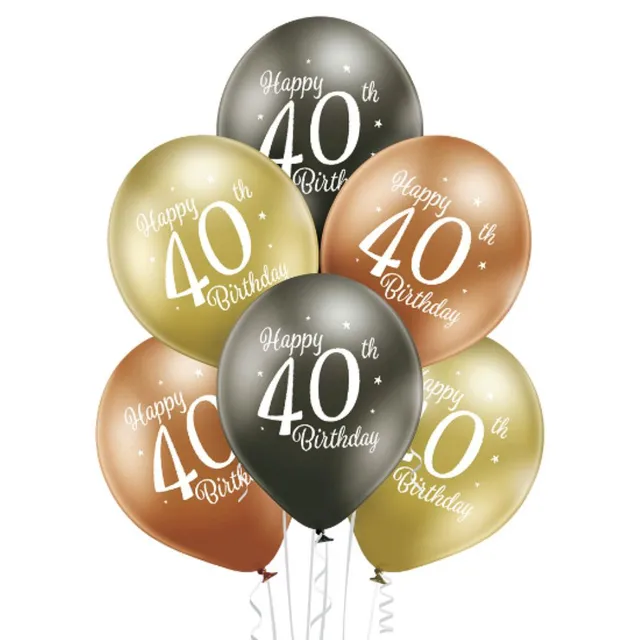 das-kost-mland-luftballon-30-cm-happy-40th-birthday-6-stk-set image 1