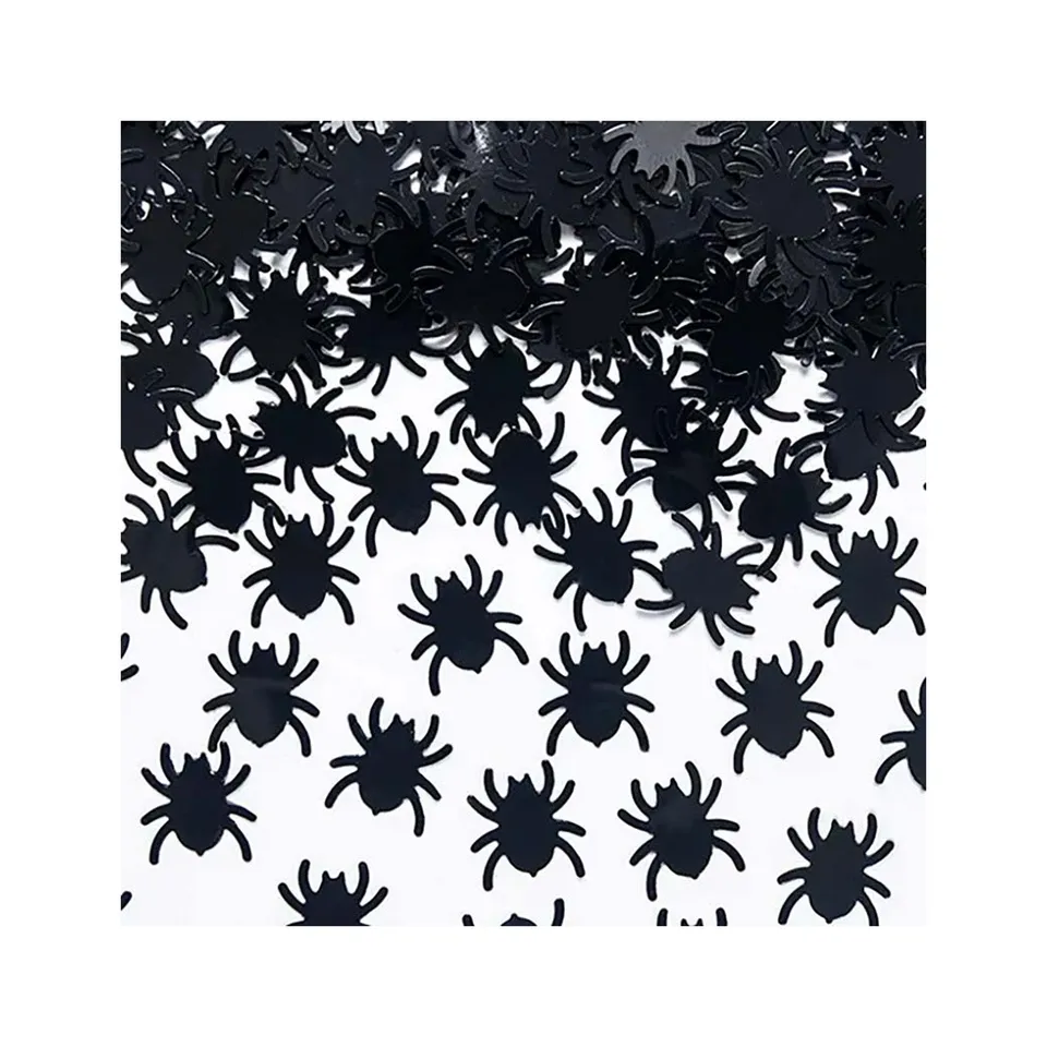 das-kost-mland-dekorationen-konfetti-spinnen-schwarz-15g-folie image 1