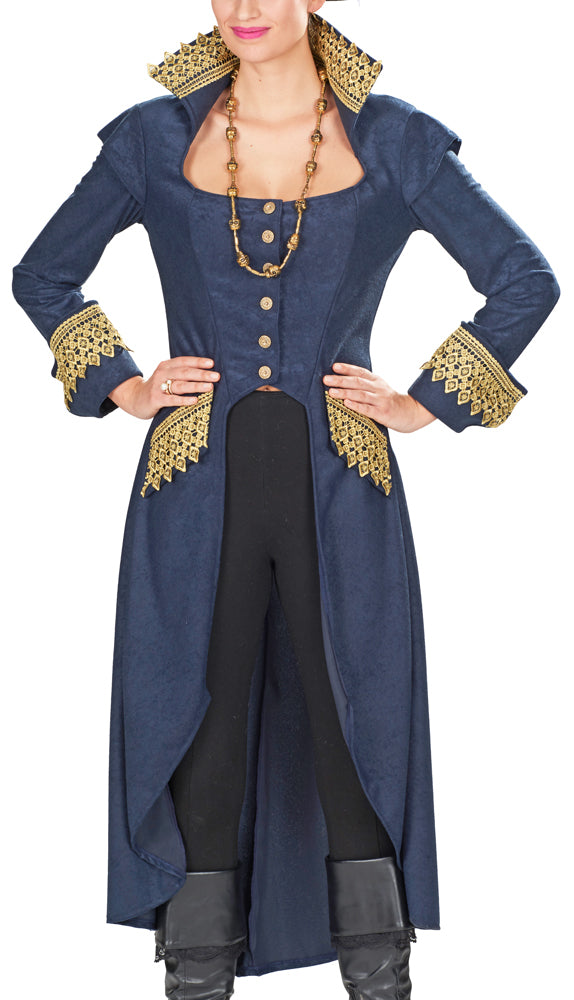 das-kost-mland-damen-piraten-mantel-dunkelblau-gold-gr-36-50 image 6