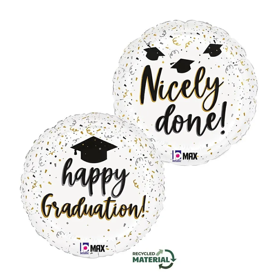 das-kost-mland-happy-graduation-folienballon-46-cm-abschluss image 1