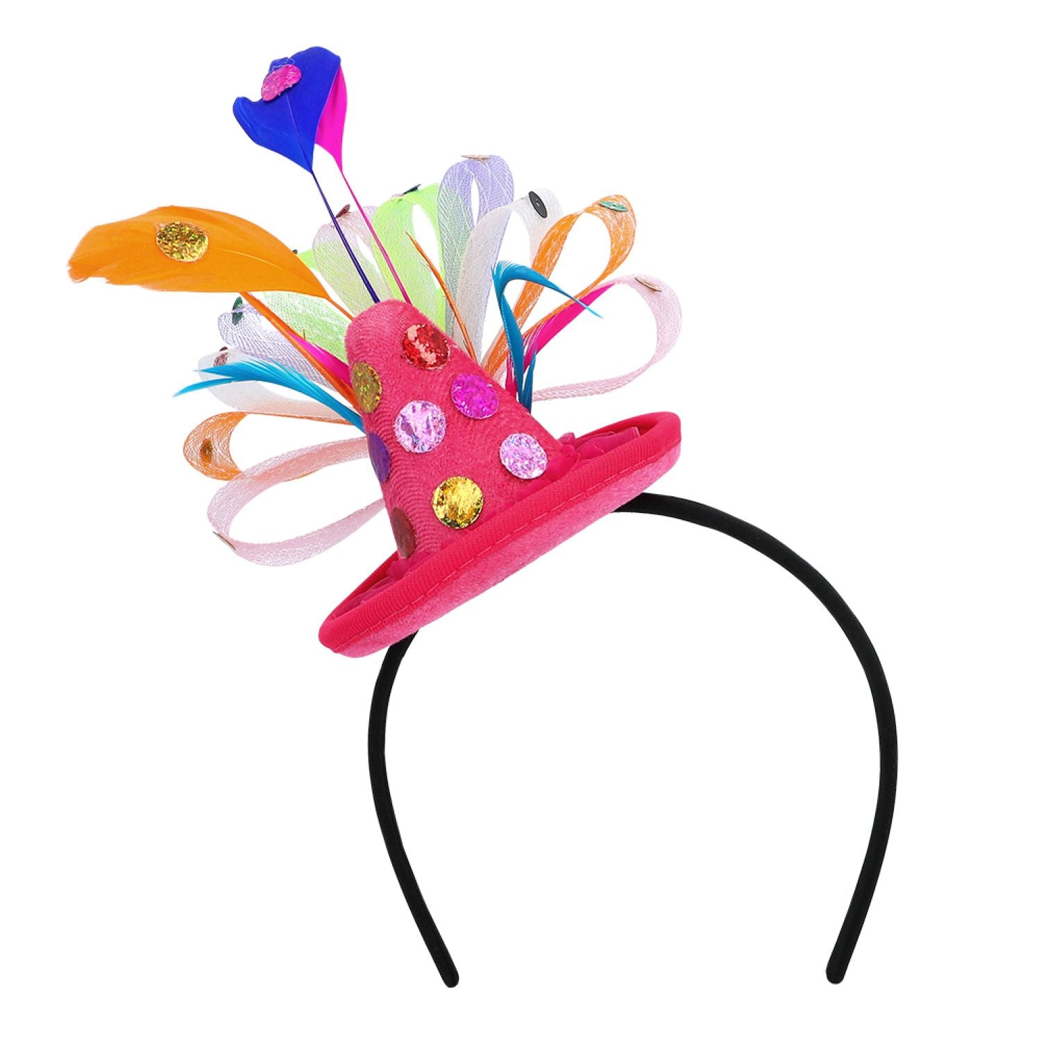 das-kost-mland-giggles-diadem-mini-clownshut-bunt image 2