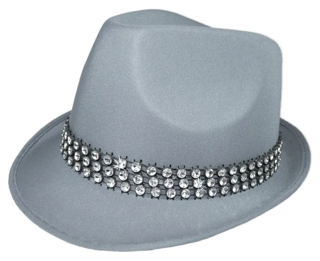 das-kost-mland-accessoires-hut-trilby-kristall-grau-partyhut image 1