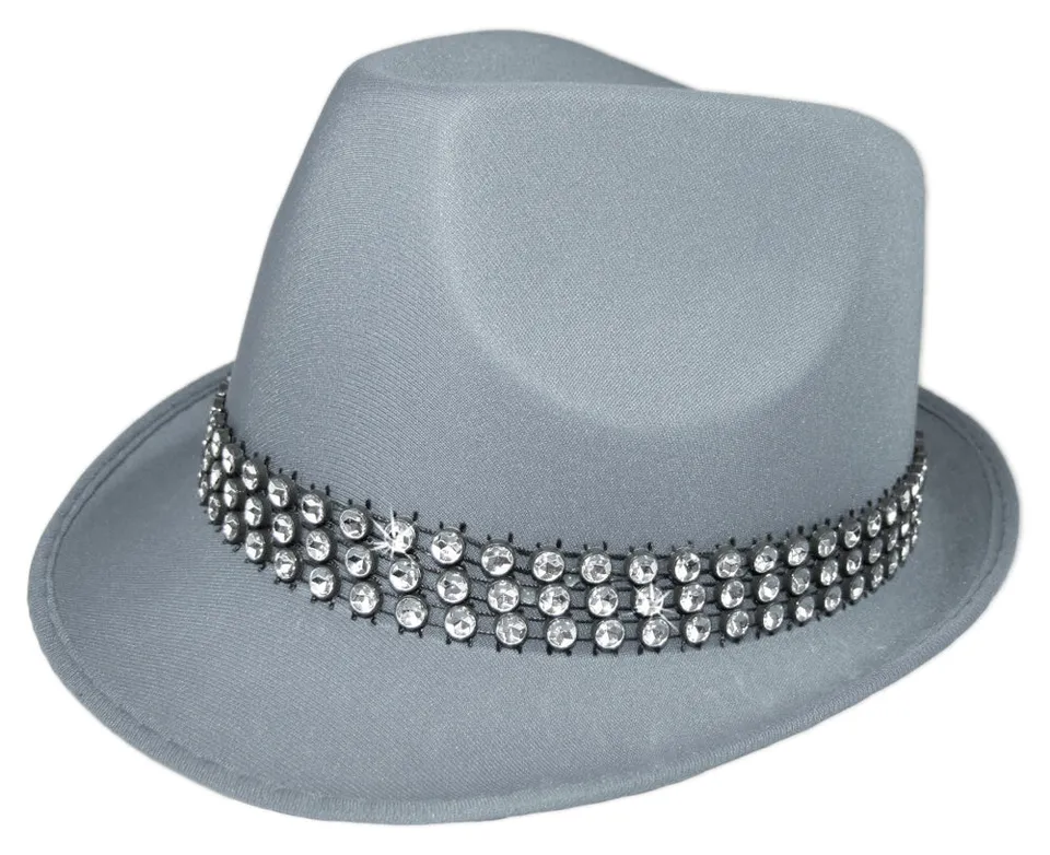 das-kost-mland-accessoires-hut-trilby-kristall-grau-partyhut image 1