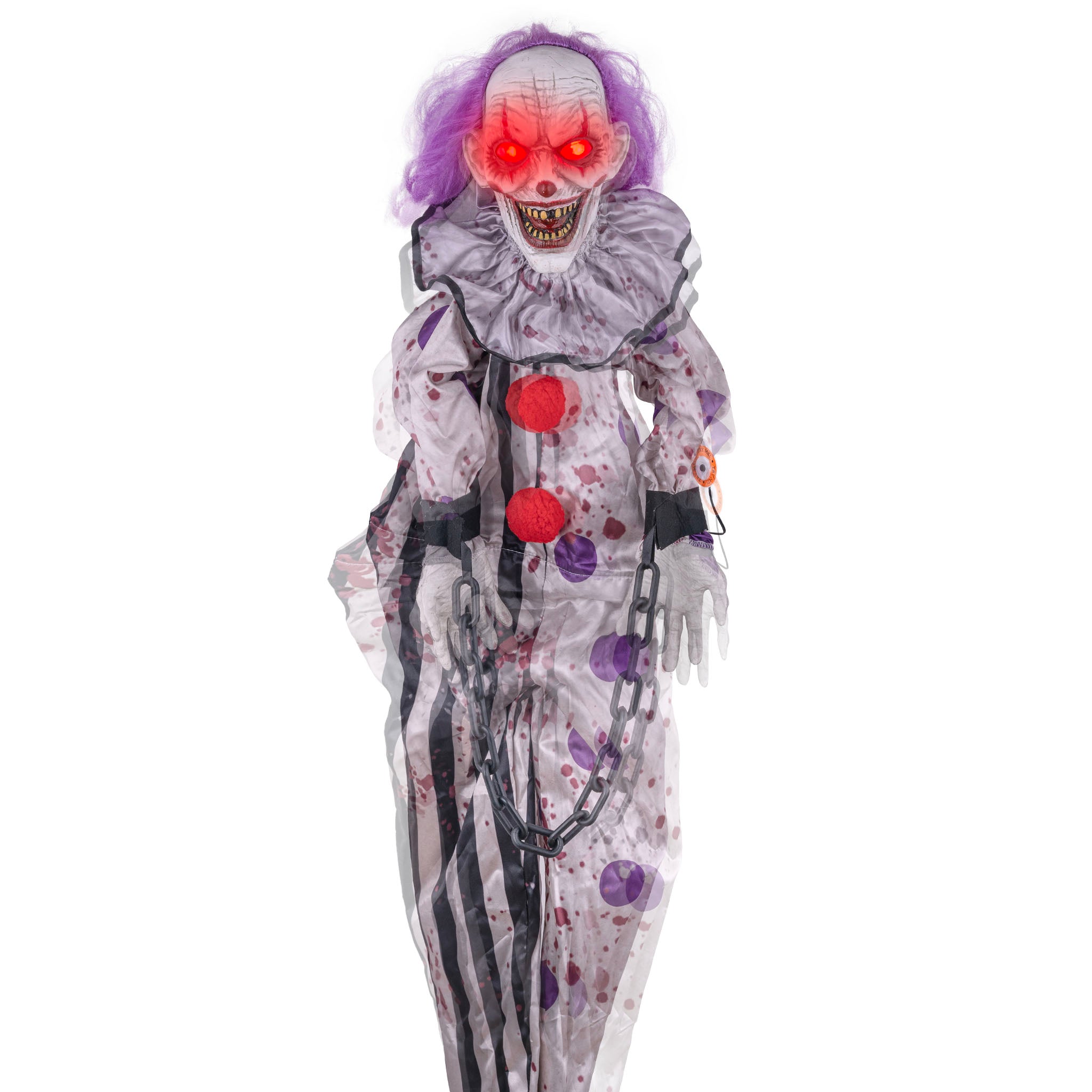 das-kost-mland-dekorationen-h-ngefigur-clown-animiert-110cm-horror image 2