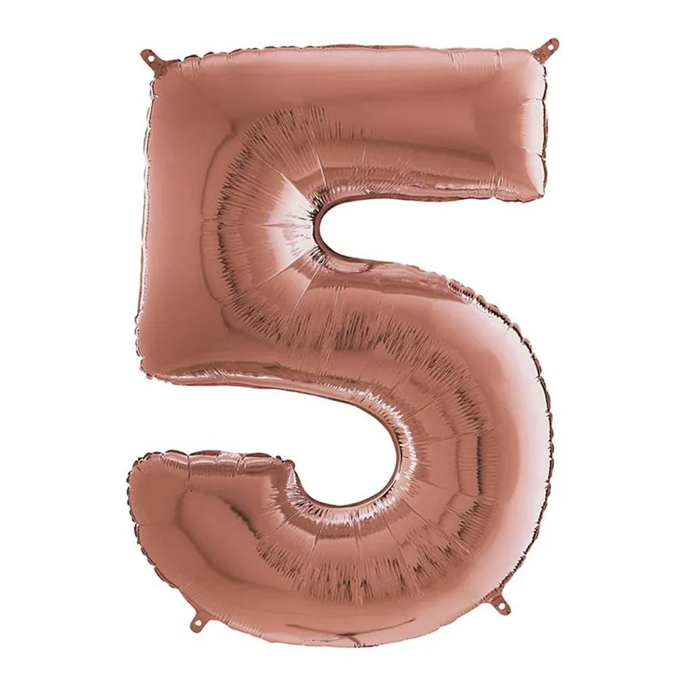 das-kost-mland-dekorationen-folienballon-zahl-5-66-cm-rosegold image 1