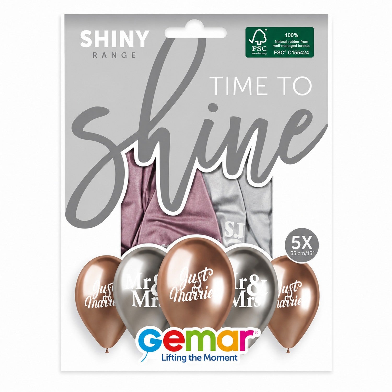 das-kost-mland-mr-mrs-latexballon-33cm-5-st-ck-ros-gold image 4