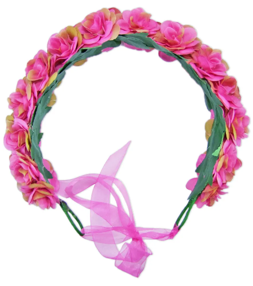 das-kost-mland-dekorationen-blumenkranz-rosen-pink-binden image 1