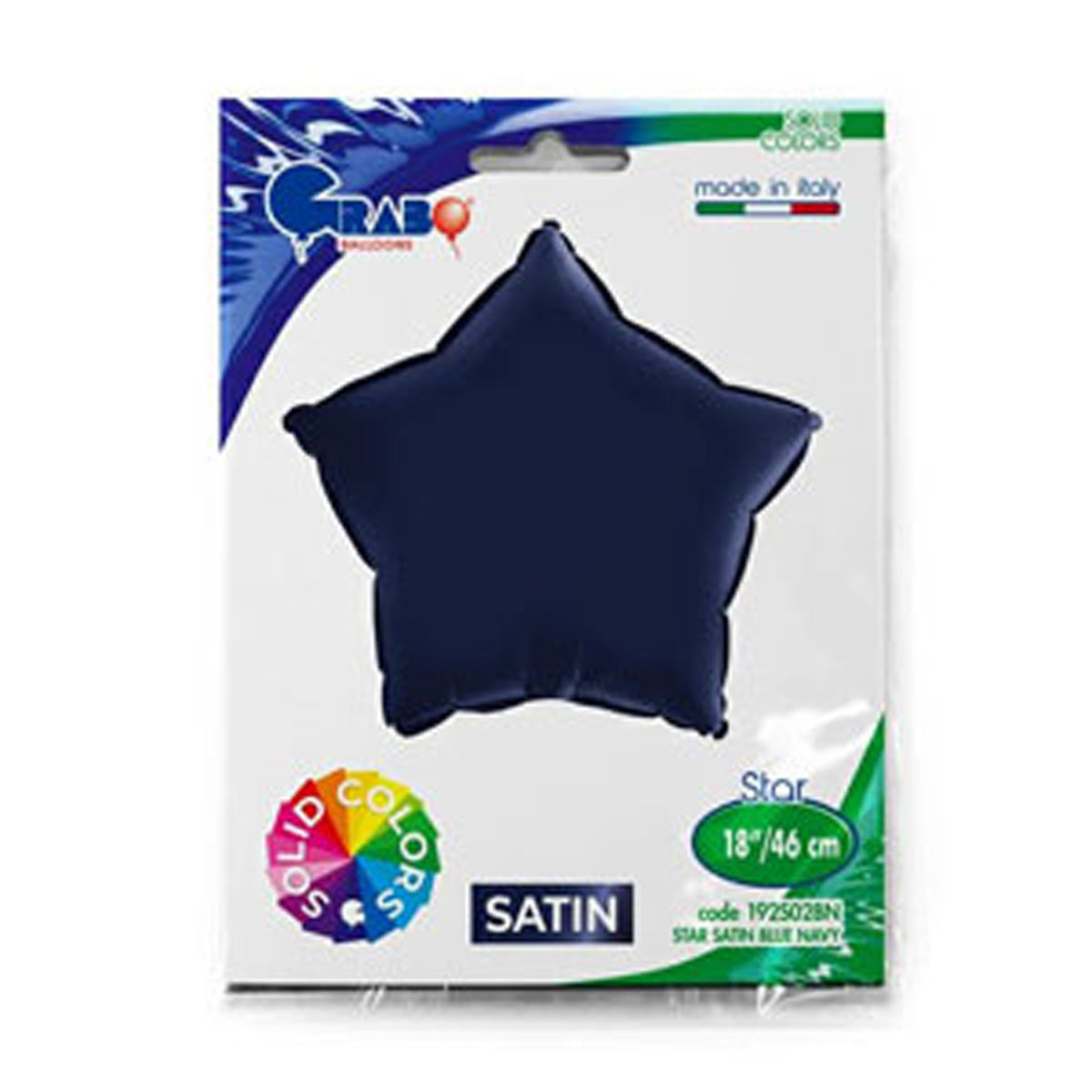das-kost-mland-dekorationen-stern-folienballon-uni-satinblau-46cm image 2
