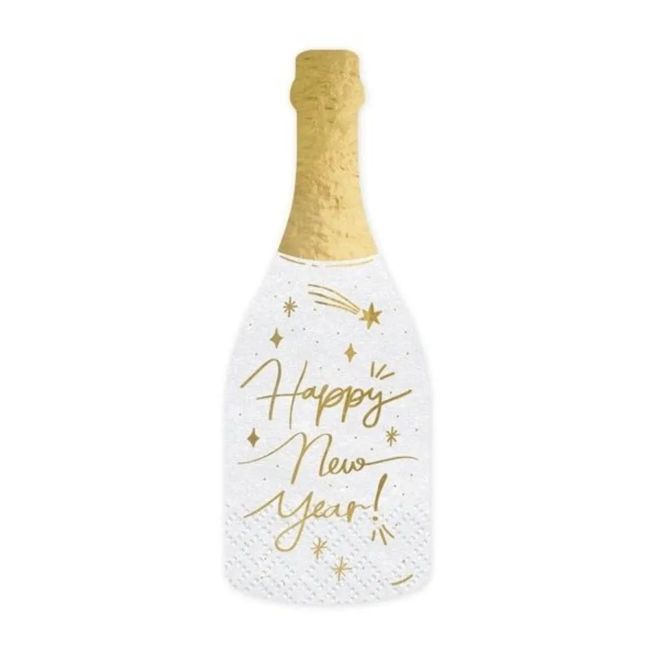 das-kost-mland-dekorationen-servietten-champagner-happy-new-year-20stk image 1