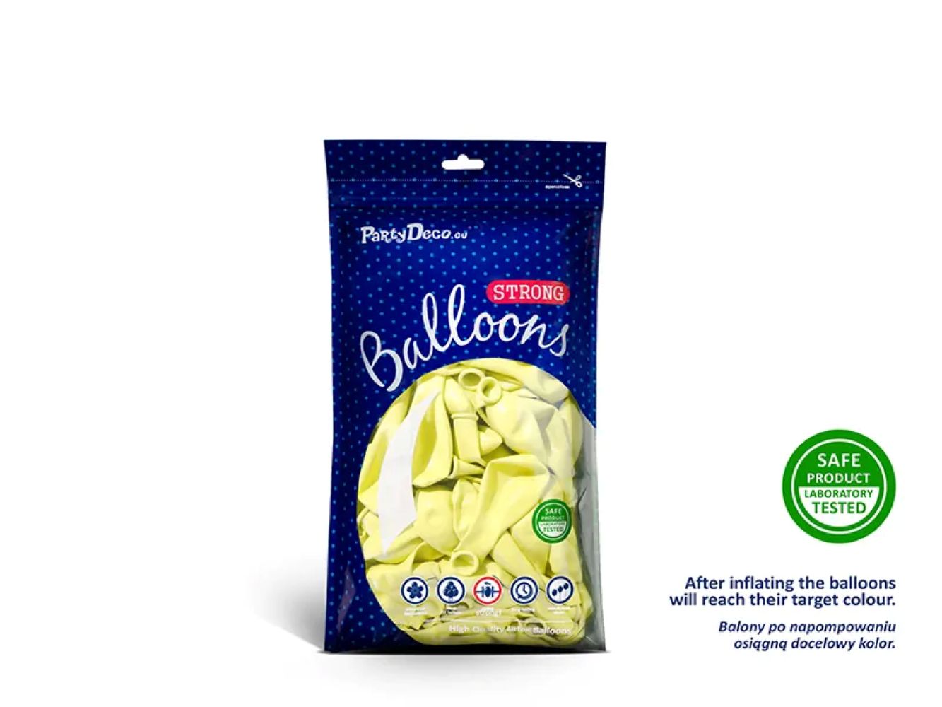 das-kost-mland-dekorationen-luftballons-uni-pastell-light-yellow-100stk image 2