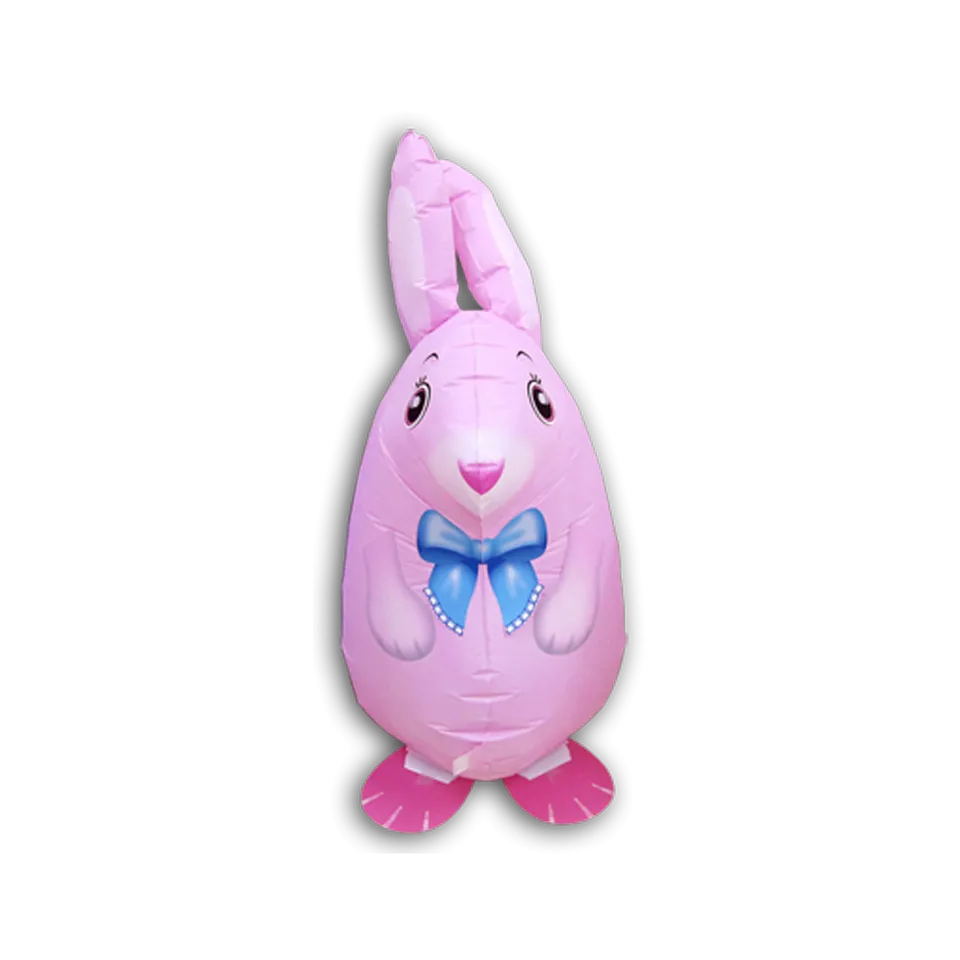 das-kost-mland-dekorationen-airwalker-hase-pink-folienballon-60cm image 1