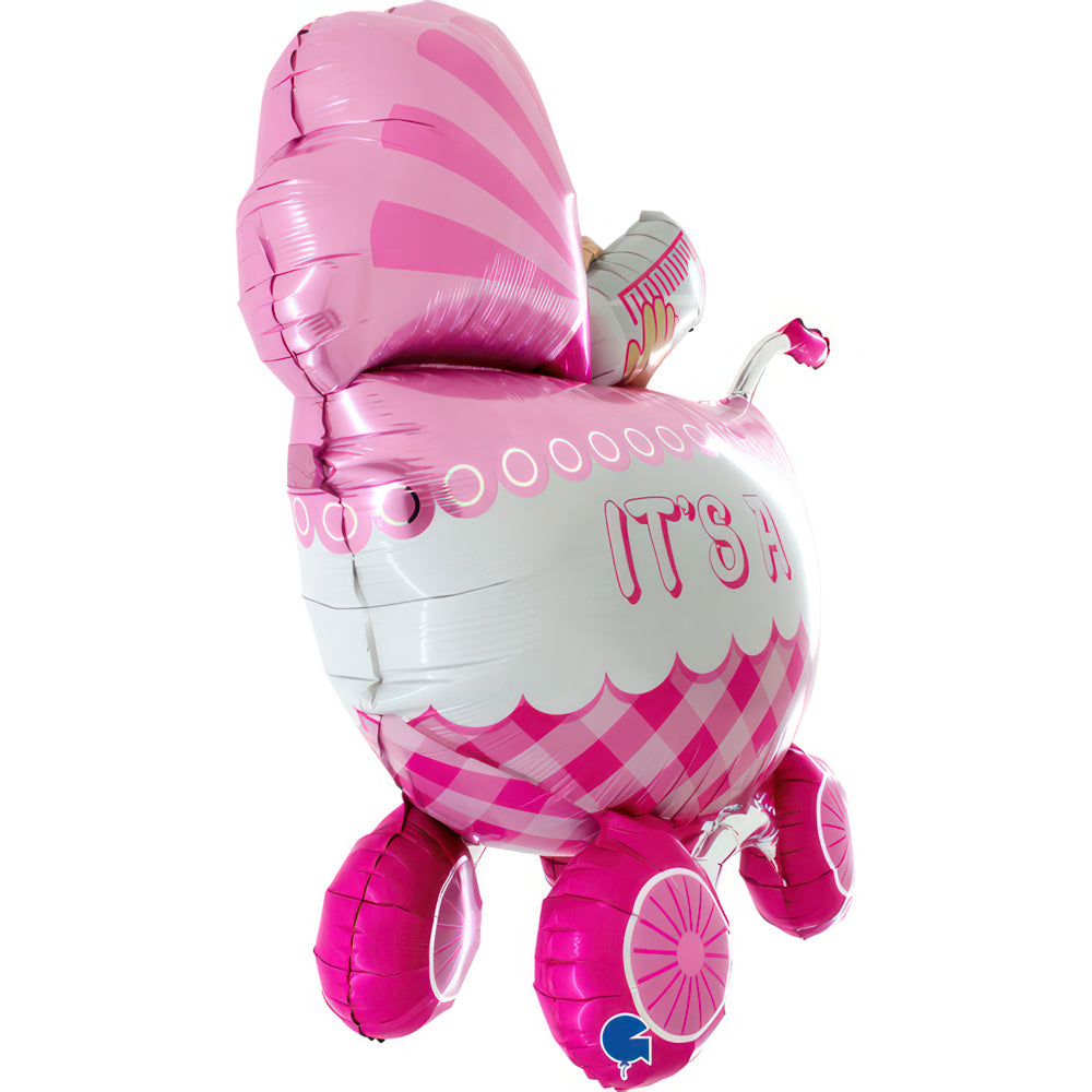das-kost-mland-it-s-a-girl-buggy-folienballon-107-cm-rosa image 3
