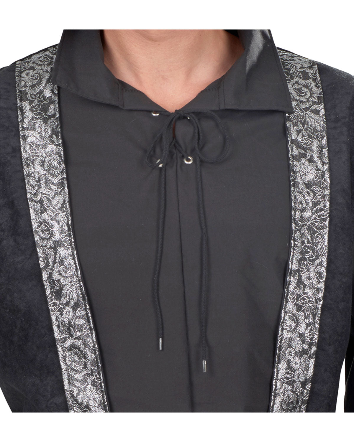 pirat-jack-hemd-mit-weste-herren-schwarz-silber-gr-50-52 image 3