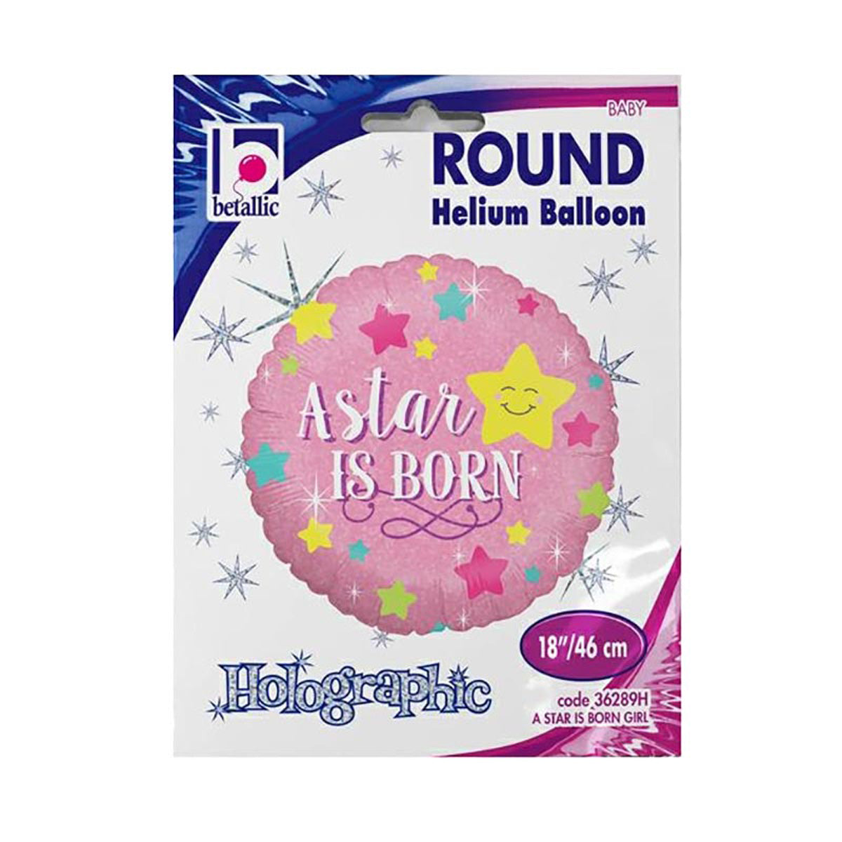 das-kost-mland-dekorationen-folienballon-a-star-is-born-girl-46cm image 2