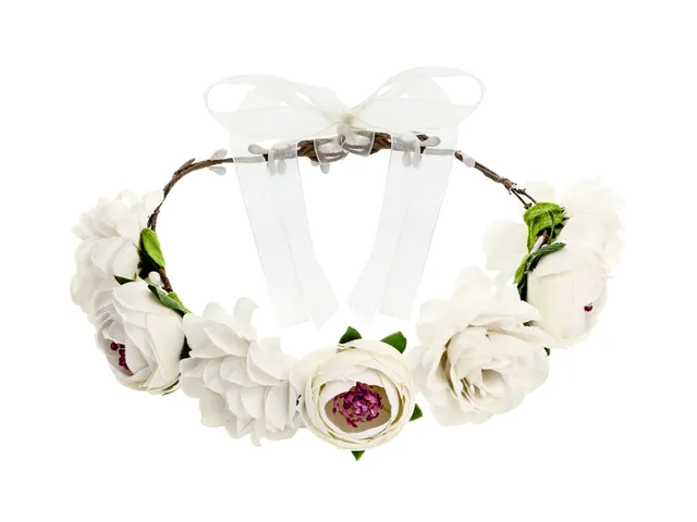 das-kost-mland-accessoires-haarreif-blumenkranz-krone-haarschmuck-weiss-17cm image 1