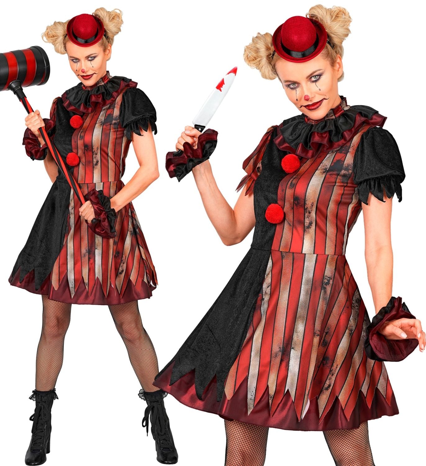 das-kost-mland-wicked-clown-horror-clownin-kost-m-damen-gr-l-5-tlg image 8