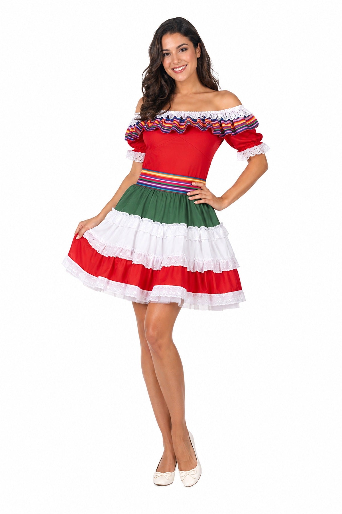 das-kost-mland-senorita-bonita-mexiko-kleid-damen-rot-gr-n image 3