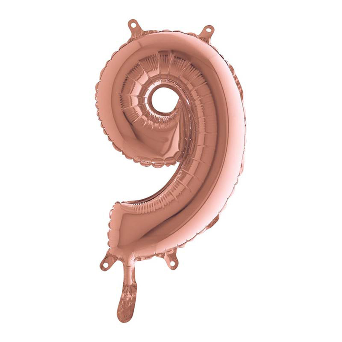 das-kost-mland-dekorationen-mini-zahlen-folienballon-rosegold-9-36-cm image 1