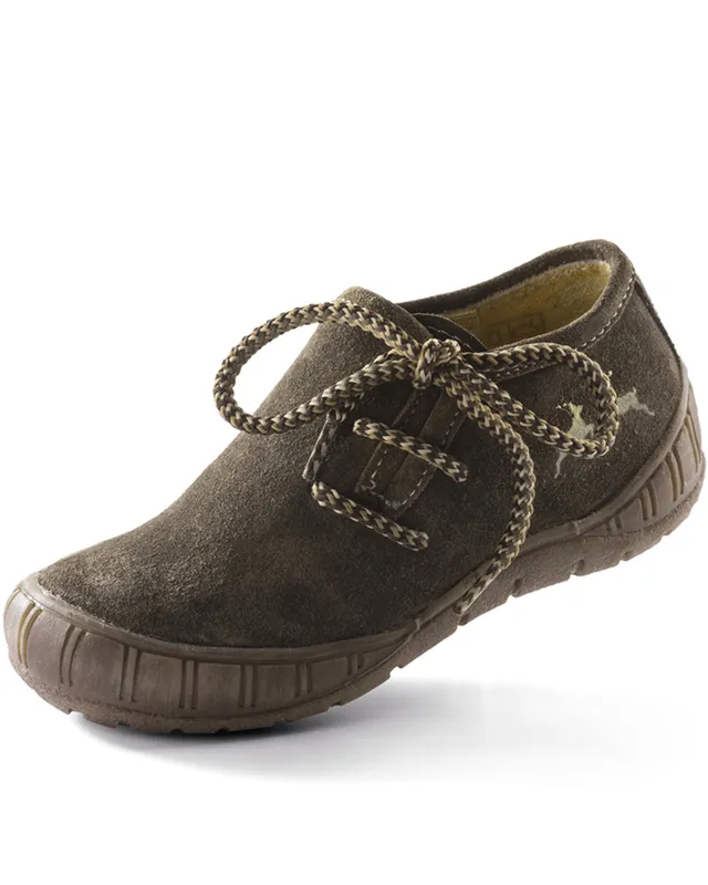 maddox-leo-kinder-lederschuhe-braun-trachtenschuhe-velourleder image 1