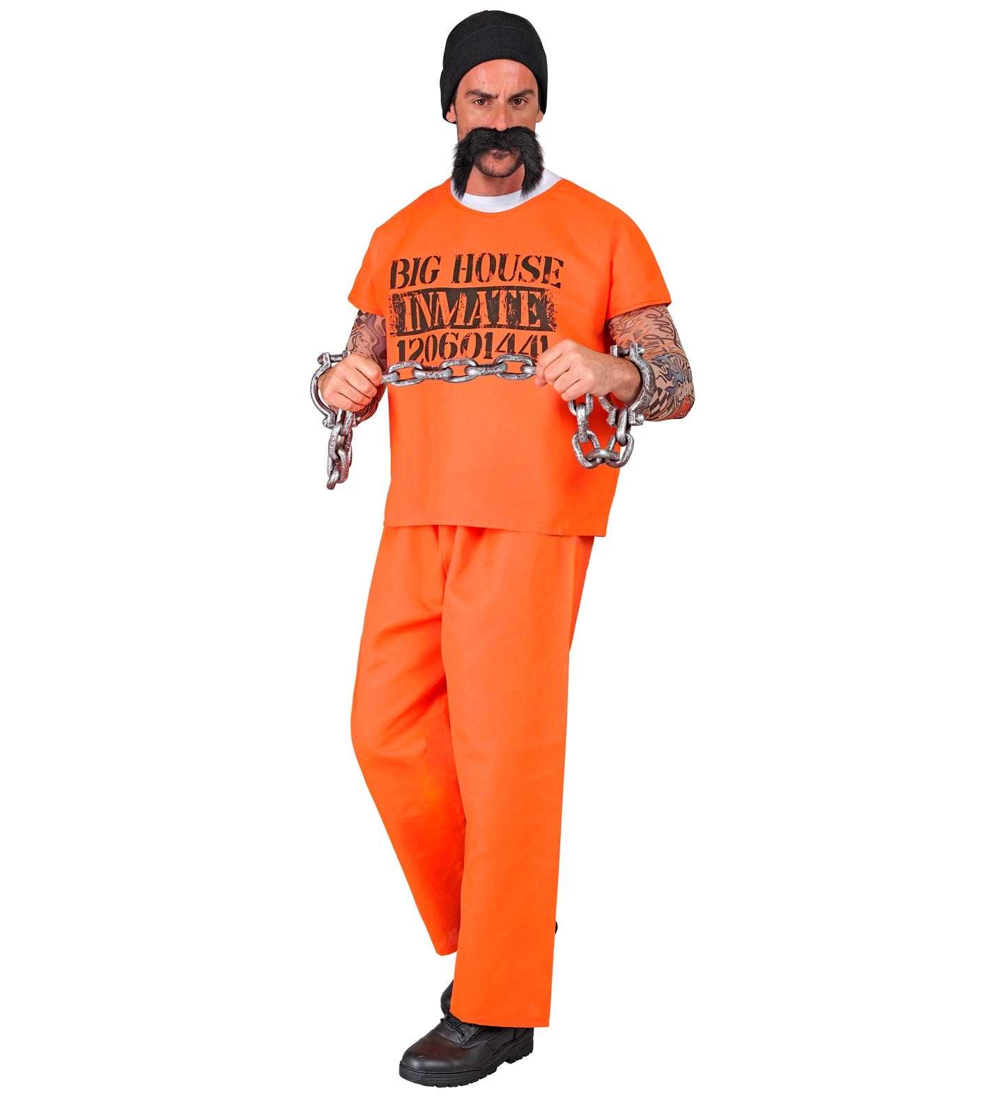 das-kost-mland-herren-str-fling-kost-m-orange-mit-bart image 2