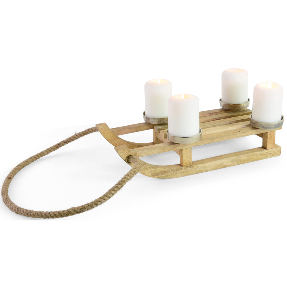 das-kost-mland-deko-schlitten-adventskranz-41cm-holz image 1