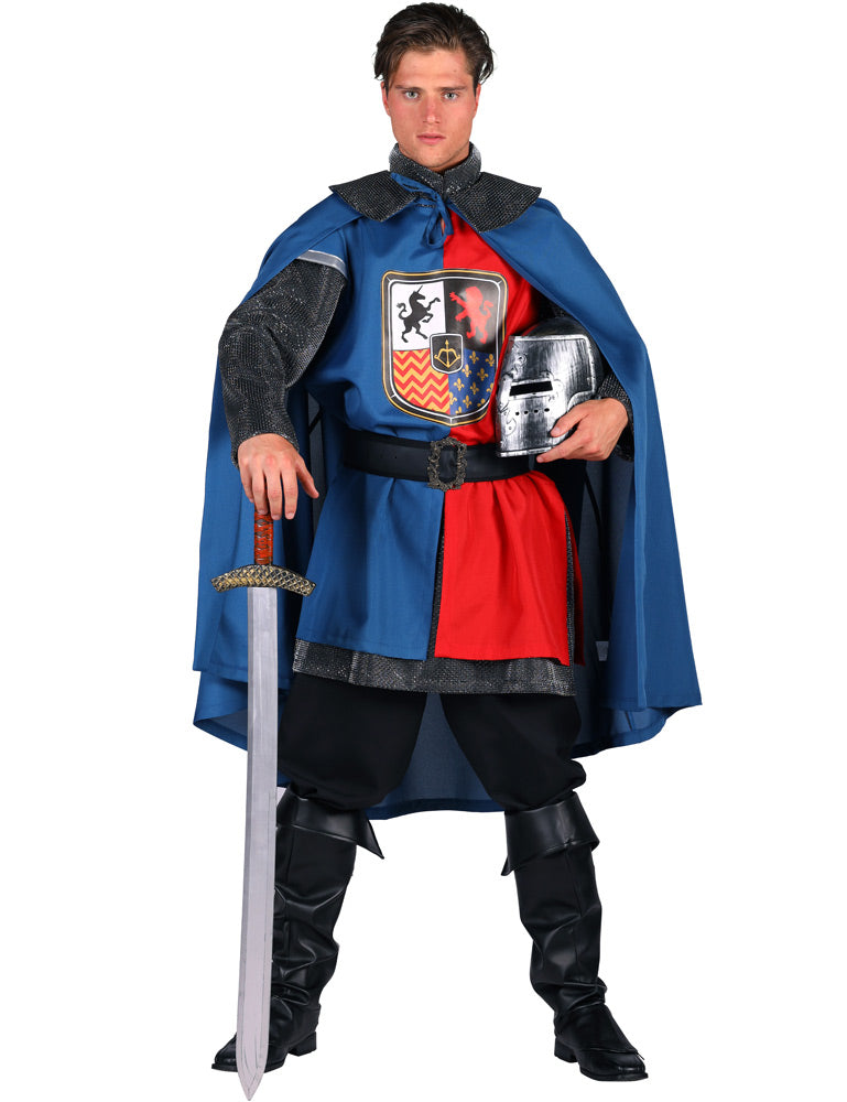 das-kost-mland-ironheart-ritter-kost-m-herren-blau-rot-l-xl image 2