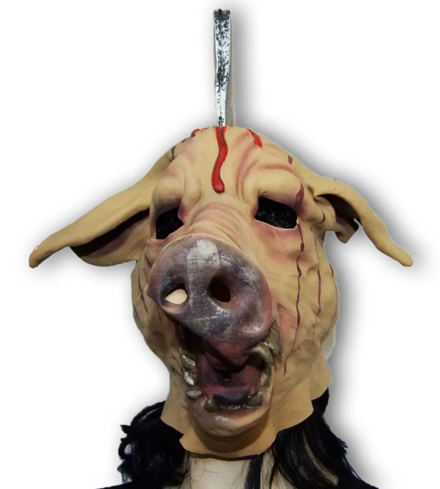 halloween-grusel-maske-schwein-mit-hackebeil-latex image 1