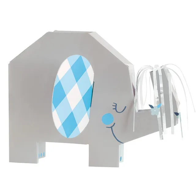 das-kost-mland-elefant-floral-tischaufsteller-blau-baby-junge image 1