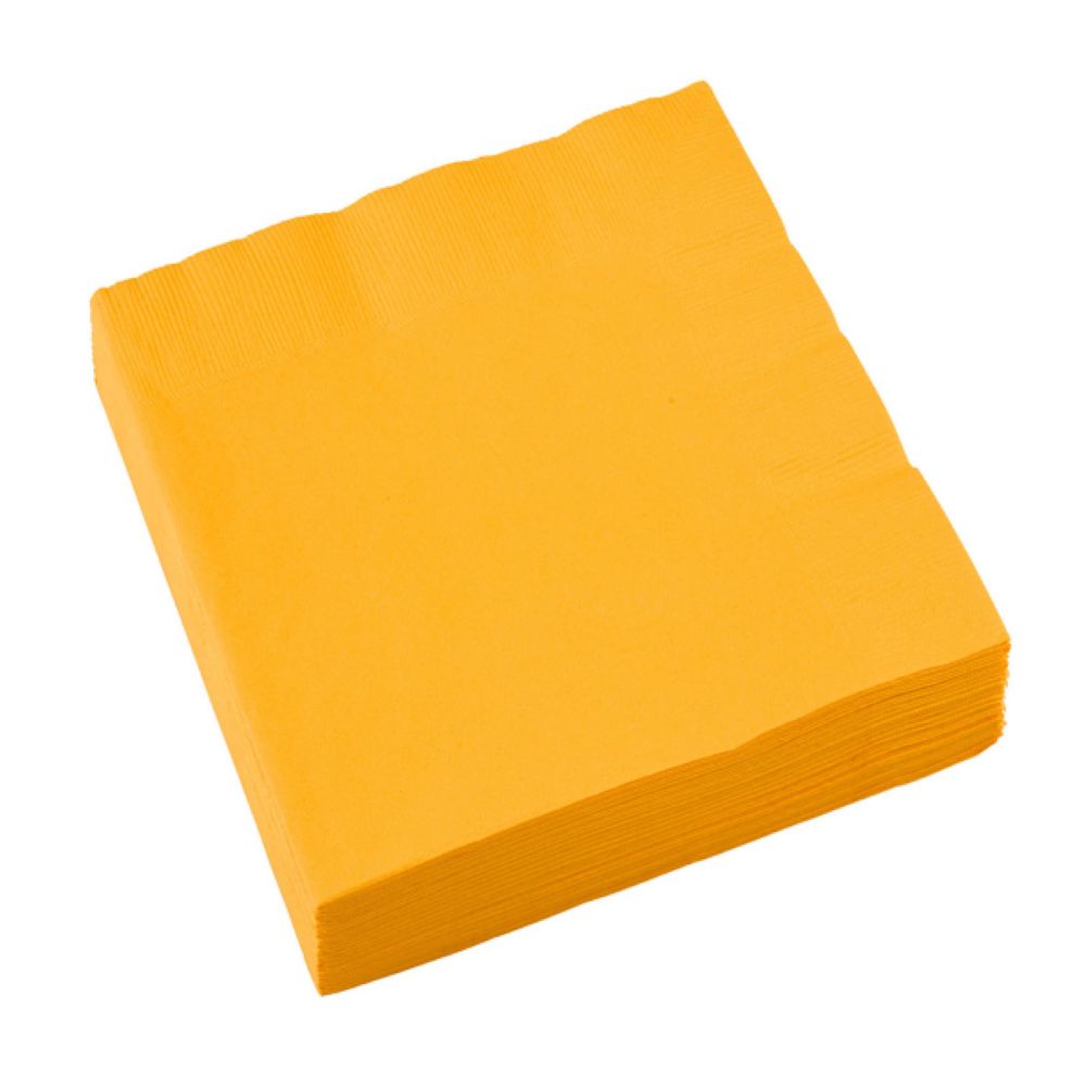 das-kost-mland-dekorationen-papier-servietten-sonnengelb-20-stk image 1