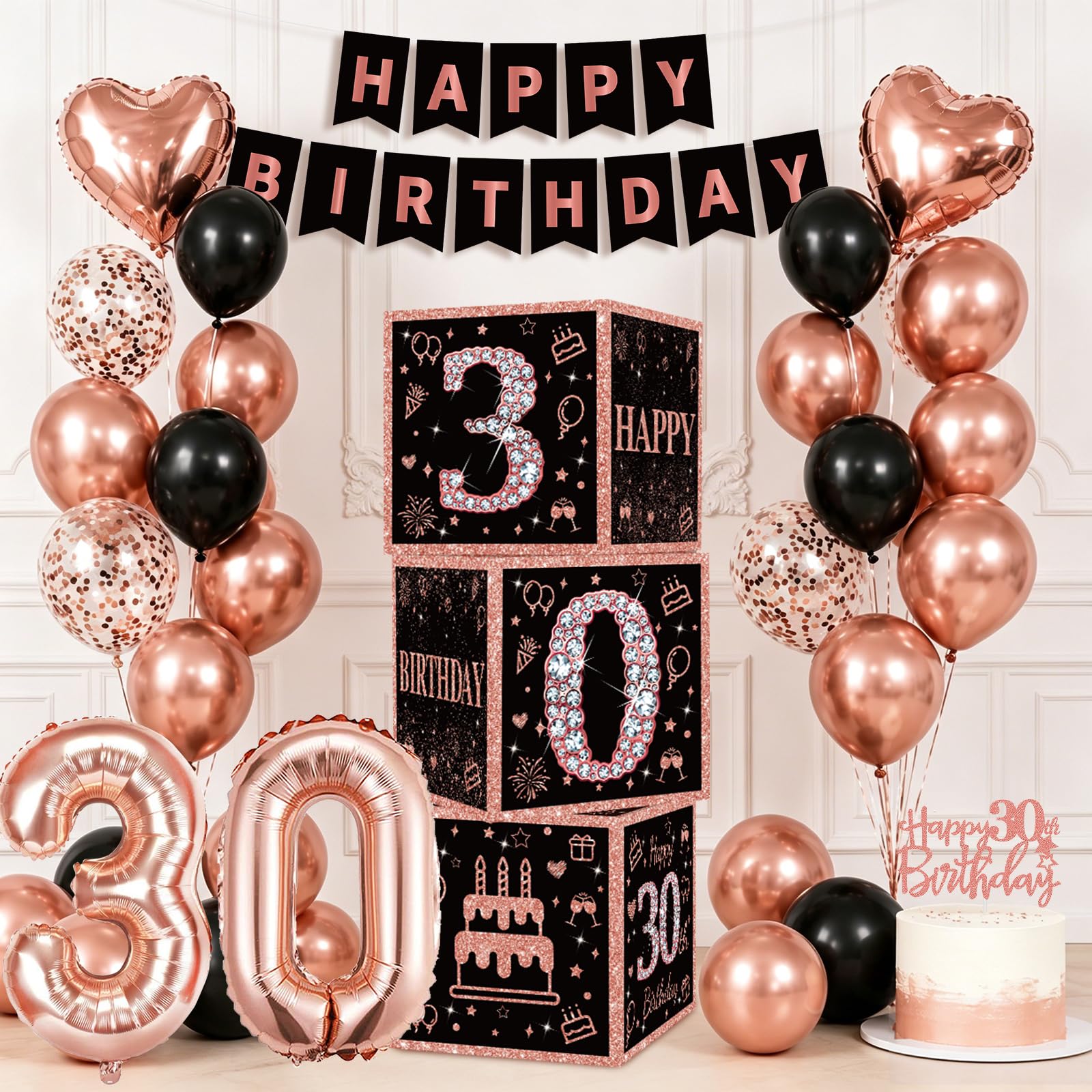 heitoyi-party-supplies-deko-30-geburtstag-rosegold-set image 3