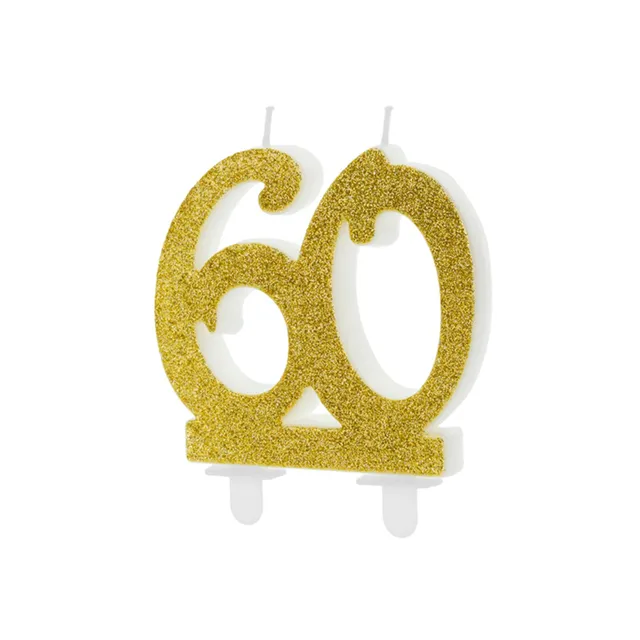 das-kost-mland-geburtstagskerze-glitter-gold-zahl-60-10cm image 1