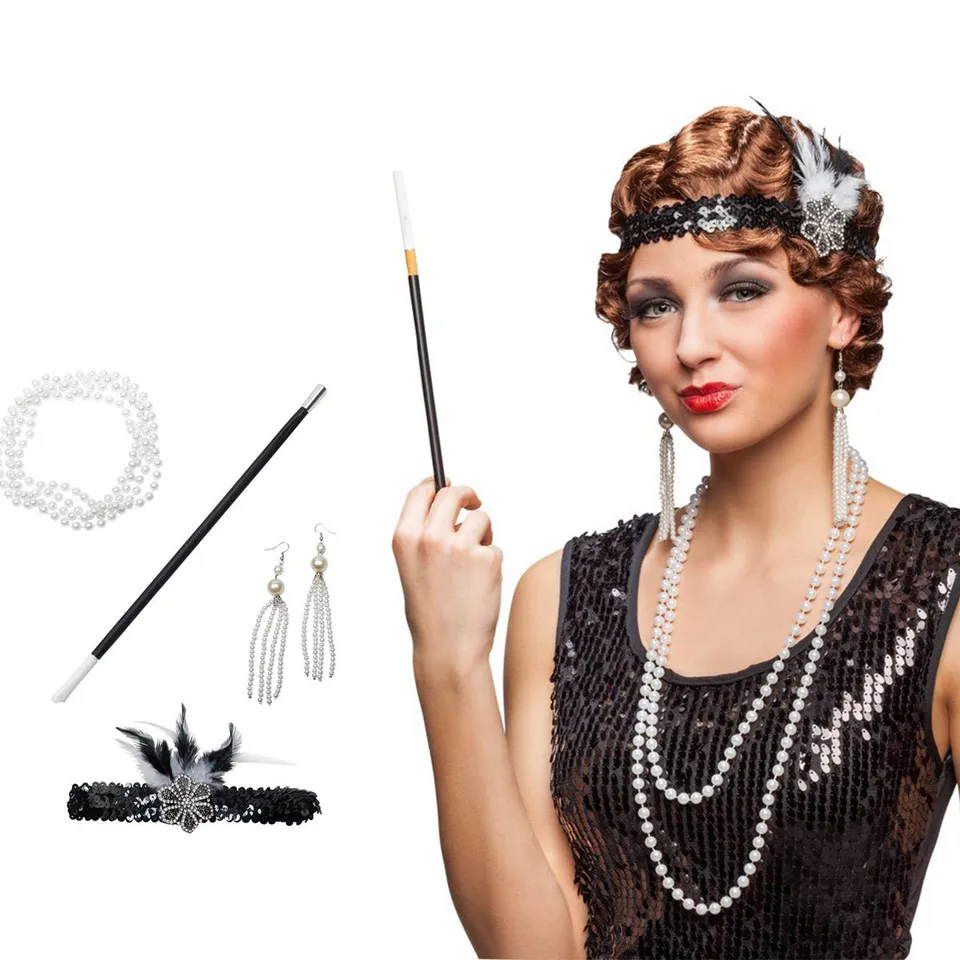 das-kost-mland-flapper-charleston-kost-mset-5-tlg-schwarz-wei-20er image 1