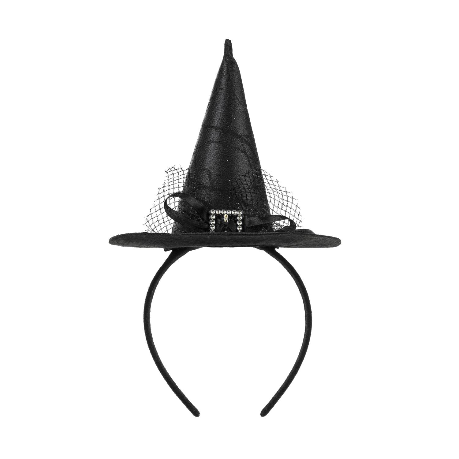 das-kost-mland-mini-hexenhut-haarreif-schwarz-halloween image 1