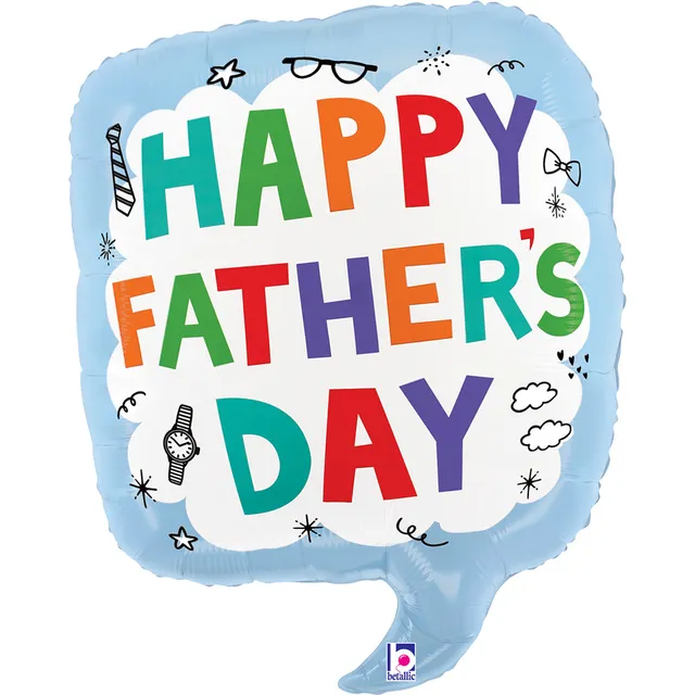 das-kost-mland-folienballon-happy-father-s-day-sprechblase-58cm image 1