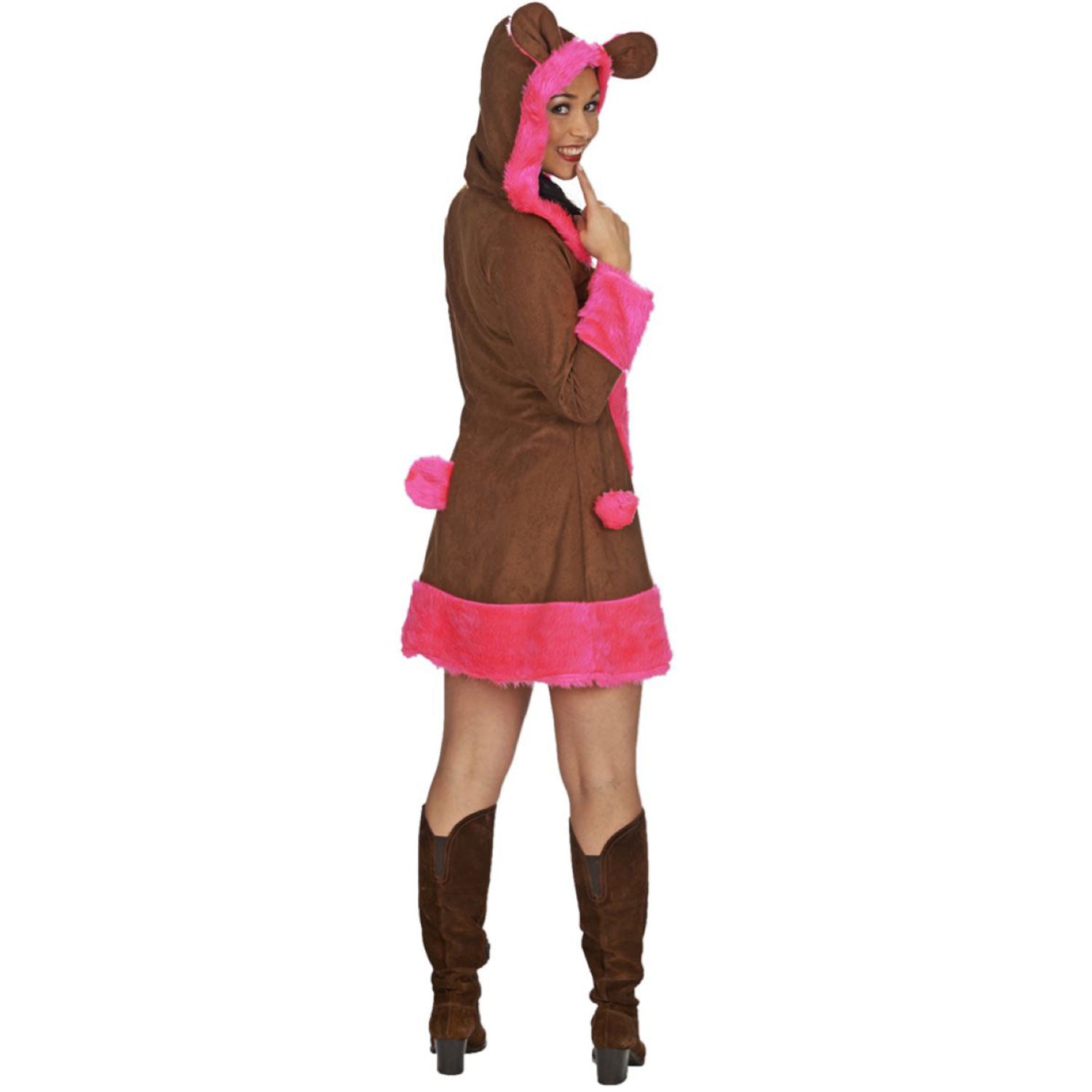 das-kost-mland-damen-b-ren-kost-m-braun-pink-gr-36-38-flauschig image 3