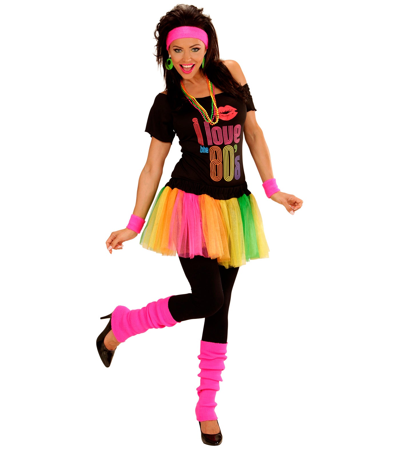 das-kost-mland-stulpen-neon-pink-80er-disco-overknees image 3