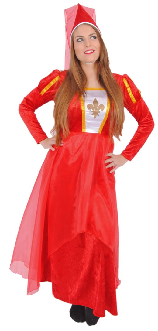 das-kost-mland-bella-burgfr-ulein-kost-m-damen-rot-samt image 2
