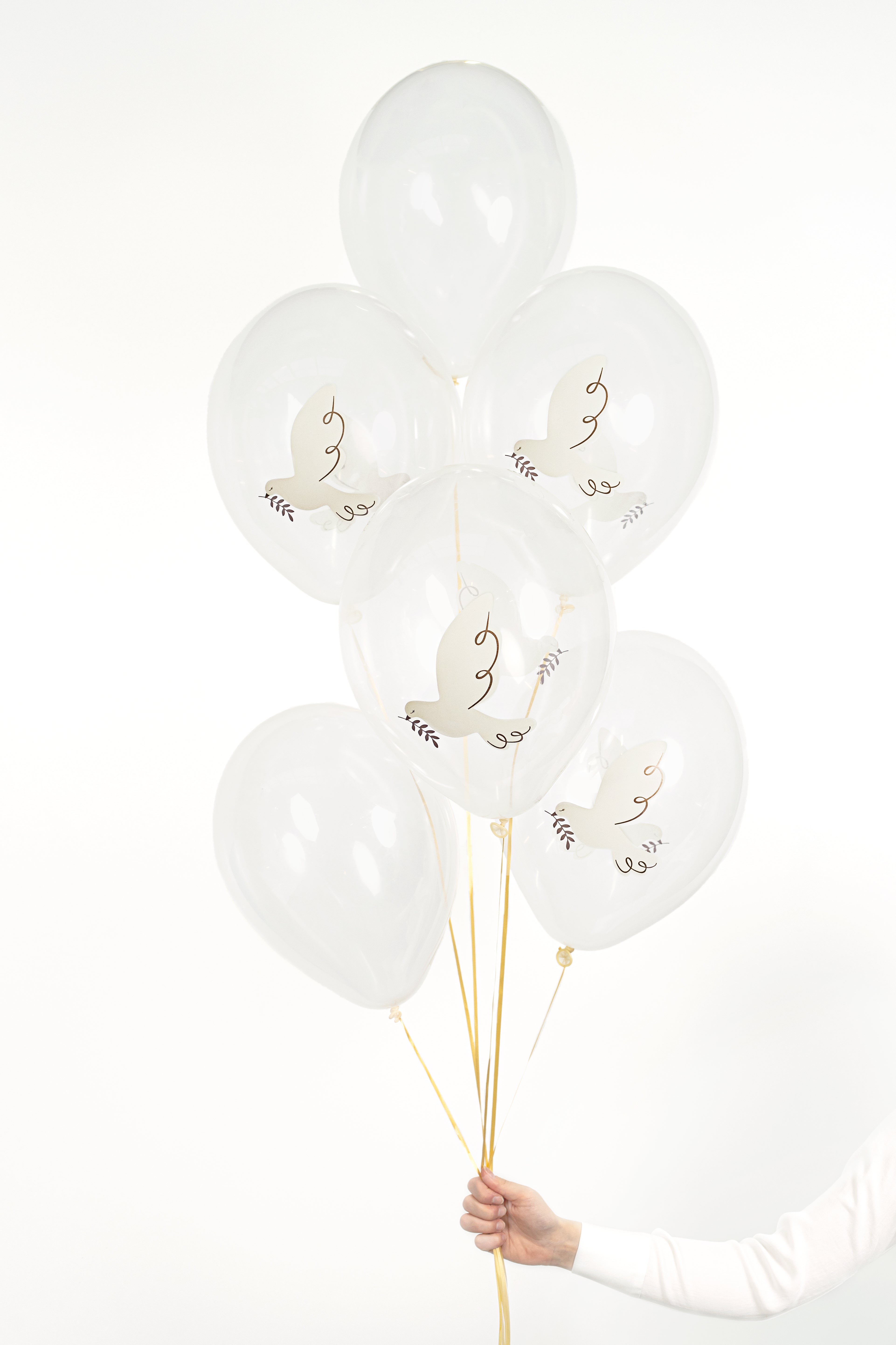das-kost-mland-taube-luftballon-30cm-crystal-clear-6-stk image 2