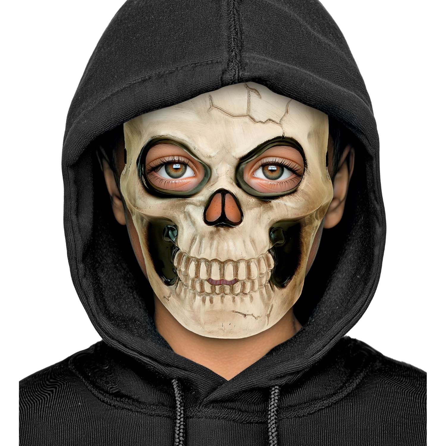 das-kost-mland-totenkopf-maske-kinder-halloween-knochenfarbe image 2