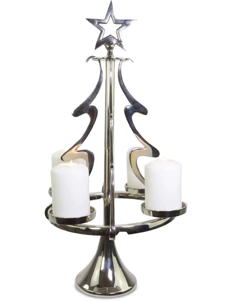 riffelmacher-kerzenst-nder-weihnachtsbaum-24171-silber-32x56cm-f-r-4-kerzen image 1