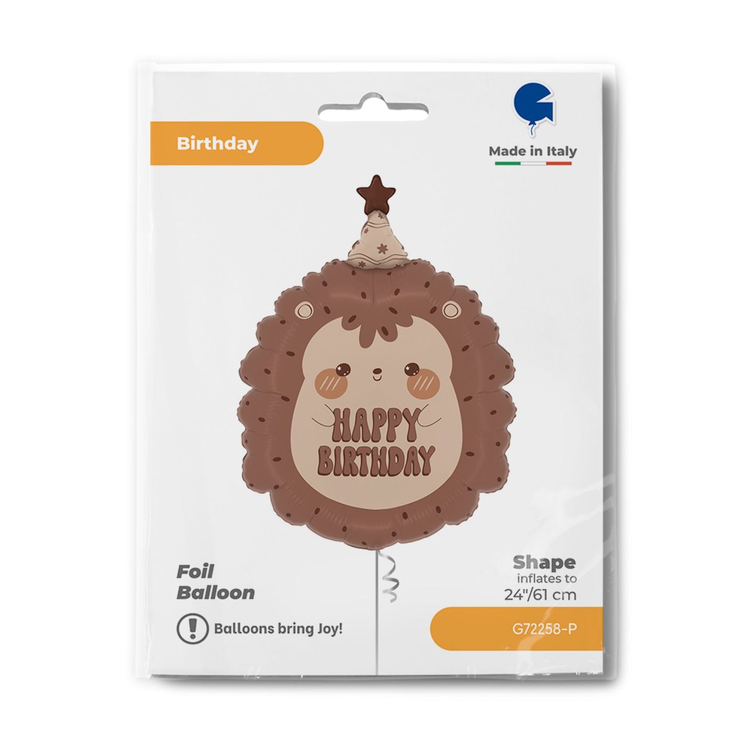 das-kost-mland-dekorationen-folienballon-igel-happy-birthday-61cm image 2