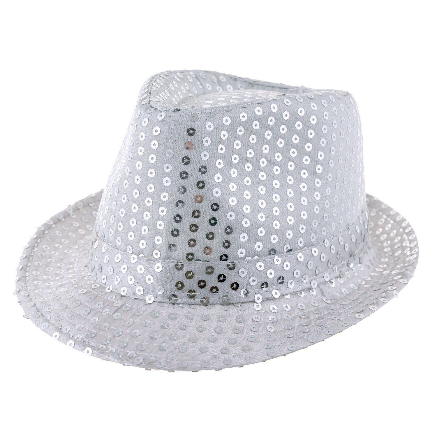 das-kost-mland-popstar-hut-pailletten-partyhut-silber-glitzer image 1