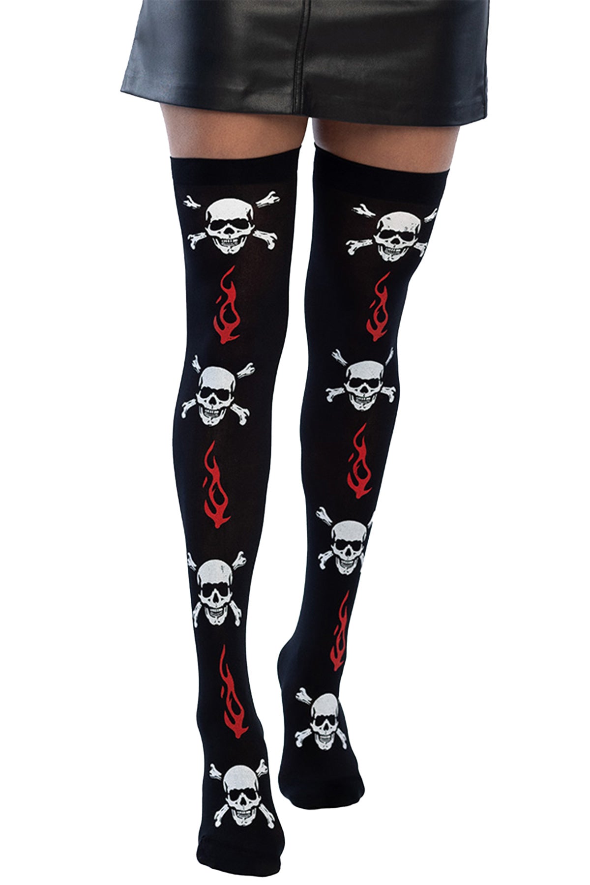 das-kost-mland-audrey-halterlose-str-mpfe-schwarz-totenkopf-s-m image 1