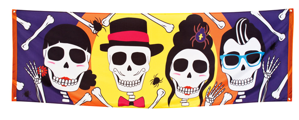 das-kost-mland-dekorationen-day-of-the-dead-banner-totenkopf-220cm image 1