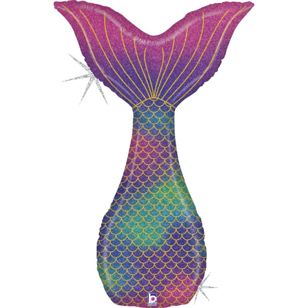 das-kost-mland-glitter-mermaid-tail-folienballon-117-cm-holo image 1
