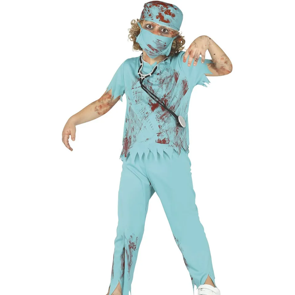das-kost-mland-zombie-chirurg-kost-m-kinder-5-tlg-t-rkis image 1