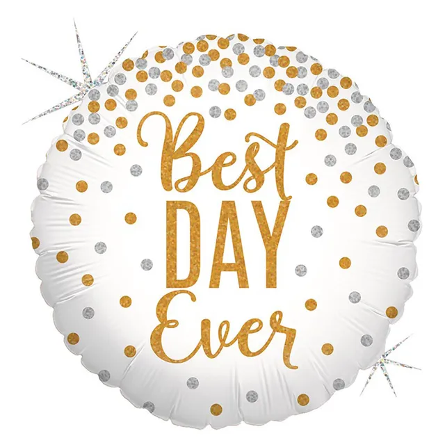 das-kost-mland-dekorationen-folienballon-best-day-ever-46-cm image 1
