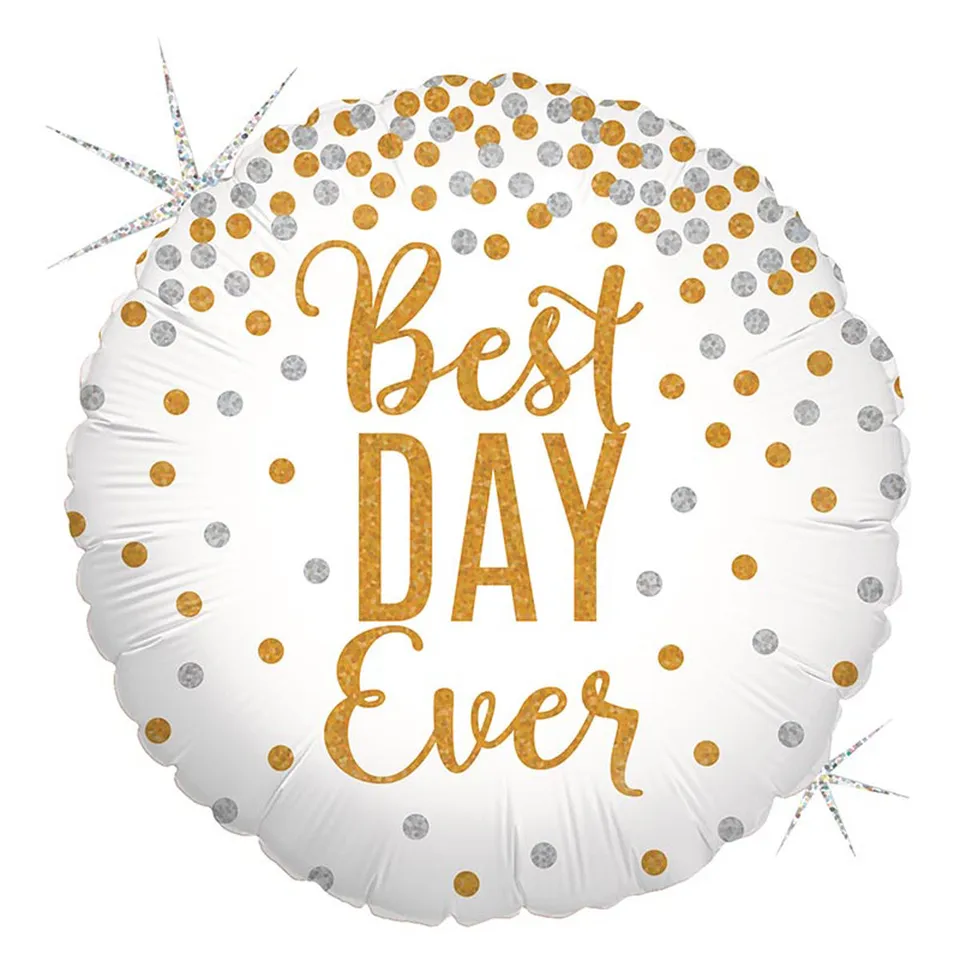das-kost-mland-dekorationen-folienballon-best-day-ever-46-cm image 1