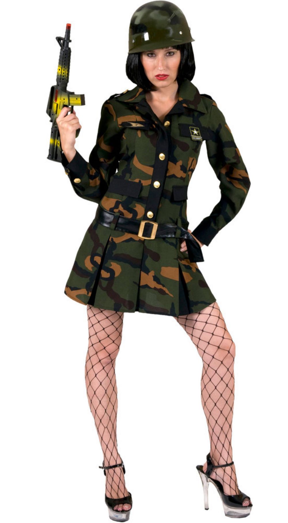 das-kost-mland-armee-kost-m-damen-camouflage-kleid-mit-g-rtel image 2